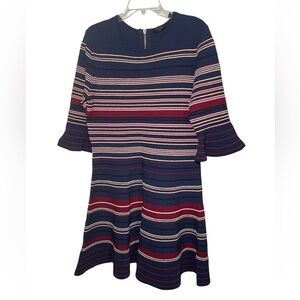 NWOT Ted Baker Size 4 Tayiny Striped Skater Dress sz L